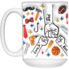 3454249190 - DAD - 15OZ - 2LI - Hands 21504 15oz White Mug