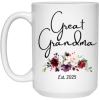 3508364959 - 15OZ GREAT GRANDMA 2025 21504 15oz White Mug