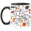 3530243286 - BLACK -DAD -  11OZ - 2LI - Hands AM11OZ 11oz Accent Mug