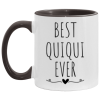 3538545676 - BLACK - 11OZ BEST QUIQUI EVER AM11OZ 11oz Accent Mug