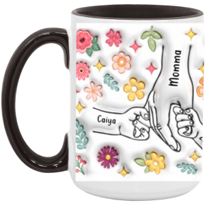 3654967740 - 15OZ MOM HANDS 2 AM15OZ 15oz Accent Mug