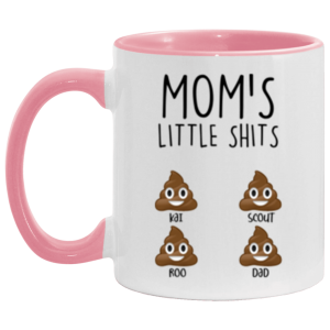 3662188695 - 11OZ PINK HANDLE MOMS 4 AM11OZ 11oz Accent Mug