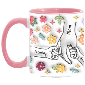 3660595612 - 11OZ - 2LI - Hands - PINK AM11OZ 11oz Accent Mug