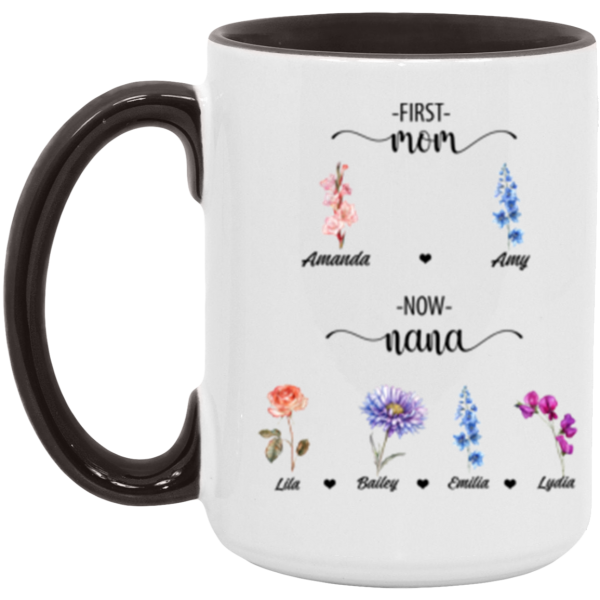 3671965863 - 15OZ FIRT MOM BLACK AM15OZ 15oz Accent Mug