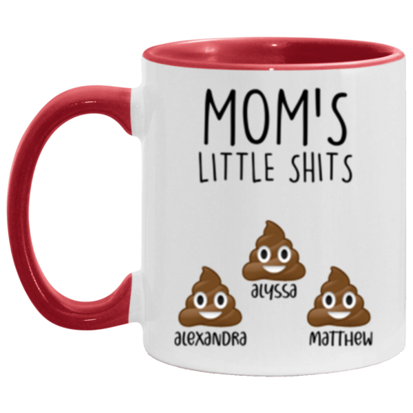 3668838768 - RED - 11OZ MOM SHITS2 AM11OZ 11oz Accent Mug