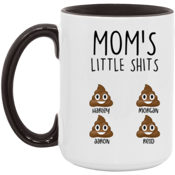 3669051588 - 15OZ - MOM SHITS 4 AM15OZ 15oz Accent Mug