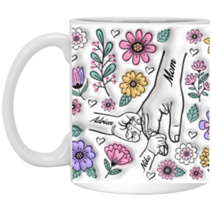 3668250732 - 4 - 11OZ MOM HANDS 2 XP8434 11oz White Mug