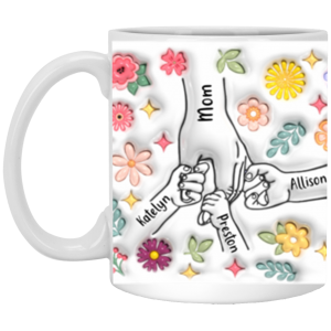 3668250732 - 12 - 11OZ MOM HANDS 3-D2 XP8434 11oz White Mug
