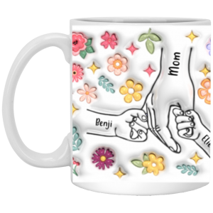 3668250732 - 8- 11OZ MOM HANDS 3-D2 XP8434 11oz White Mug