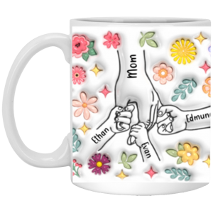3668250732 - 7- 11OZ MOM HANDS 3-D2 XP8434 11oz White Mug