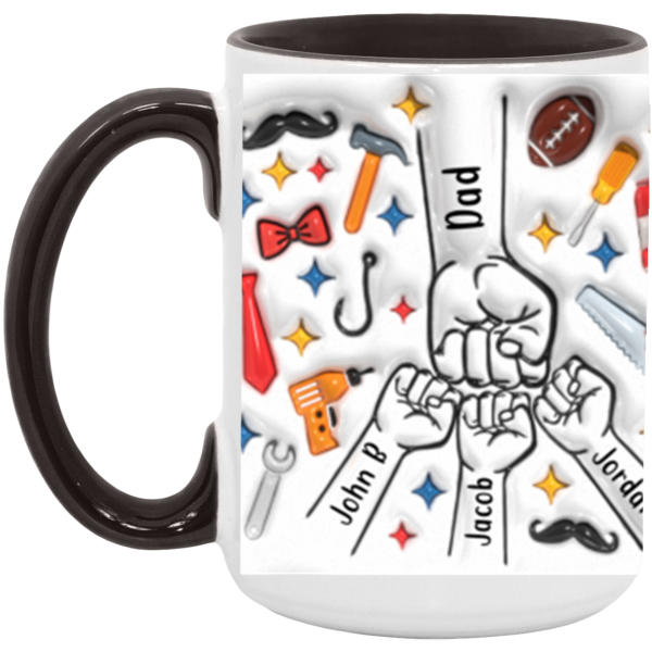 3677907681 - 15OZ DAD HANDS 3 AM15OZ 15oz Accent Mug