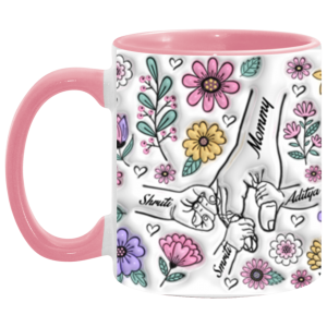 3678164739 - PINK - 11OZ MOM HANDS 3 AM11OZ 11oz Accent Mug