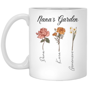 3679455209 - 11OZ NANAS GARDEN XP8434 11oz White Mug
