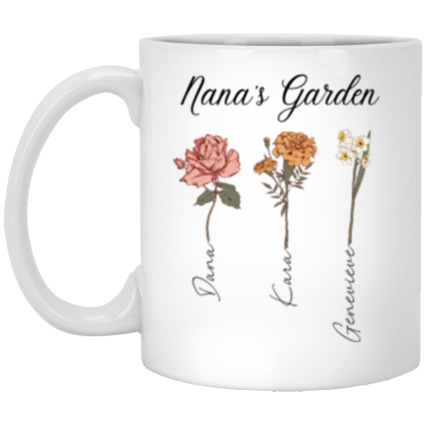 3679455209 - 11OZ NANAS GARDEN XP8434 11oz White Mug