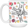 3681931635 - 15OZ MOM HANDS 4 21504 15oz White Mug