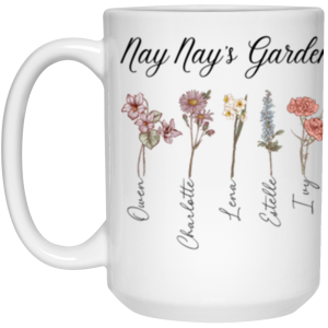 3681952703 - 15OZ NAY NAYS GARDEN 21504 15oz White Mug
