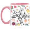3675163252 - 11OZ MOM HANDS 4 PINK AM11OZ 11oz Accent Mug