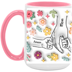 3686104137 - 15OZ MOM HANDS2 AM15OZ 15oz Accent Mug