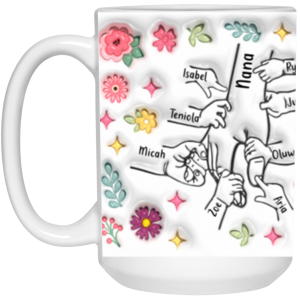 3686510381 - 15OZ MOM HANDS8 21504 15oz White Mug