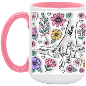 3679688818 - 15OZ MOM HANDS3 PURPLE AM15OZ 15oz Accent Mug