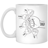 3692621523 - 11OZ DAD FIST - Hands XP8434 11oz White Mug