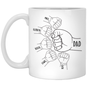 3692621523 - 11OZ DAD FIST - Hands XP8434 11oz White Mug